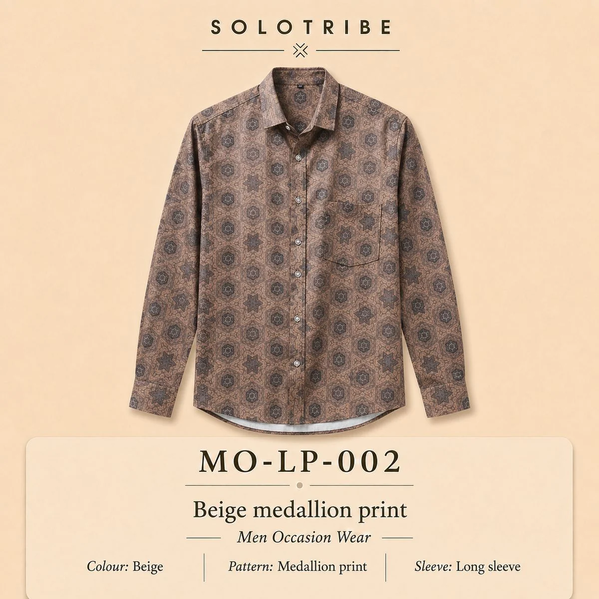 Beige Medallion Shirt