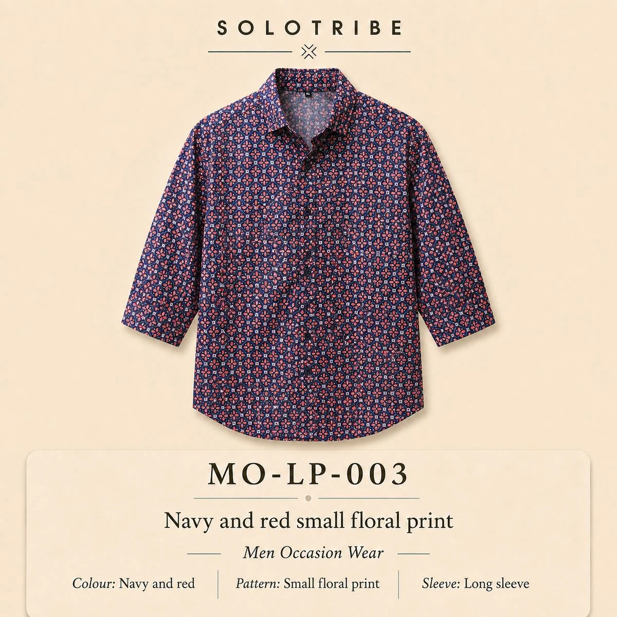 Navy Floral Occasion Shirt