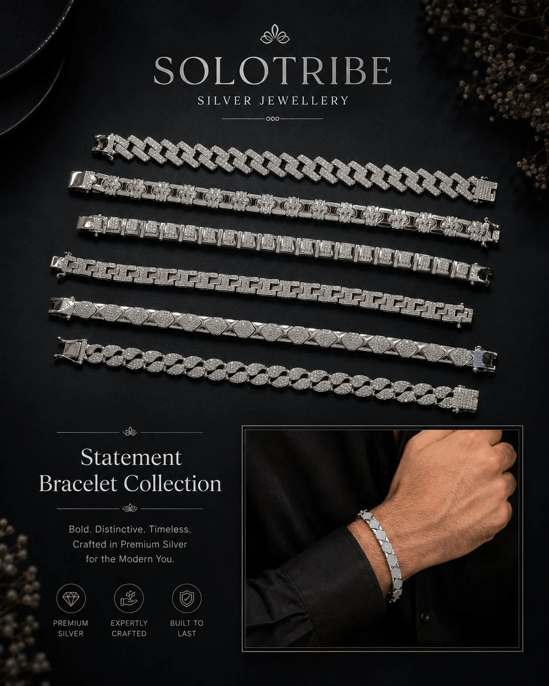 Statement Silver Bracelet